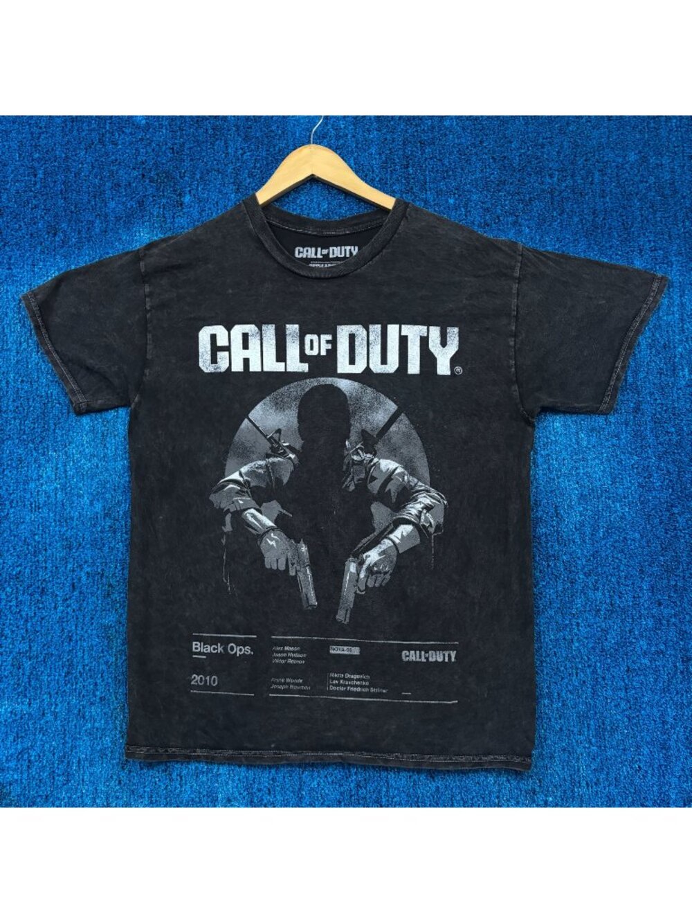 Call of Duty Black Ops Mineral Wash Graphic T-Shirt Size M